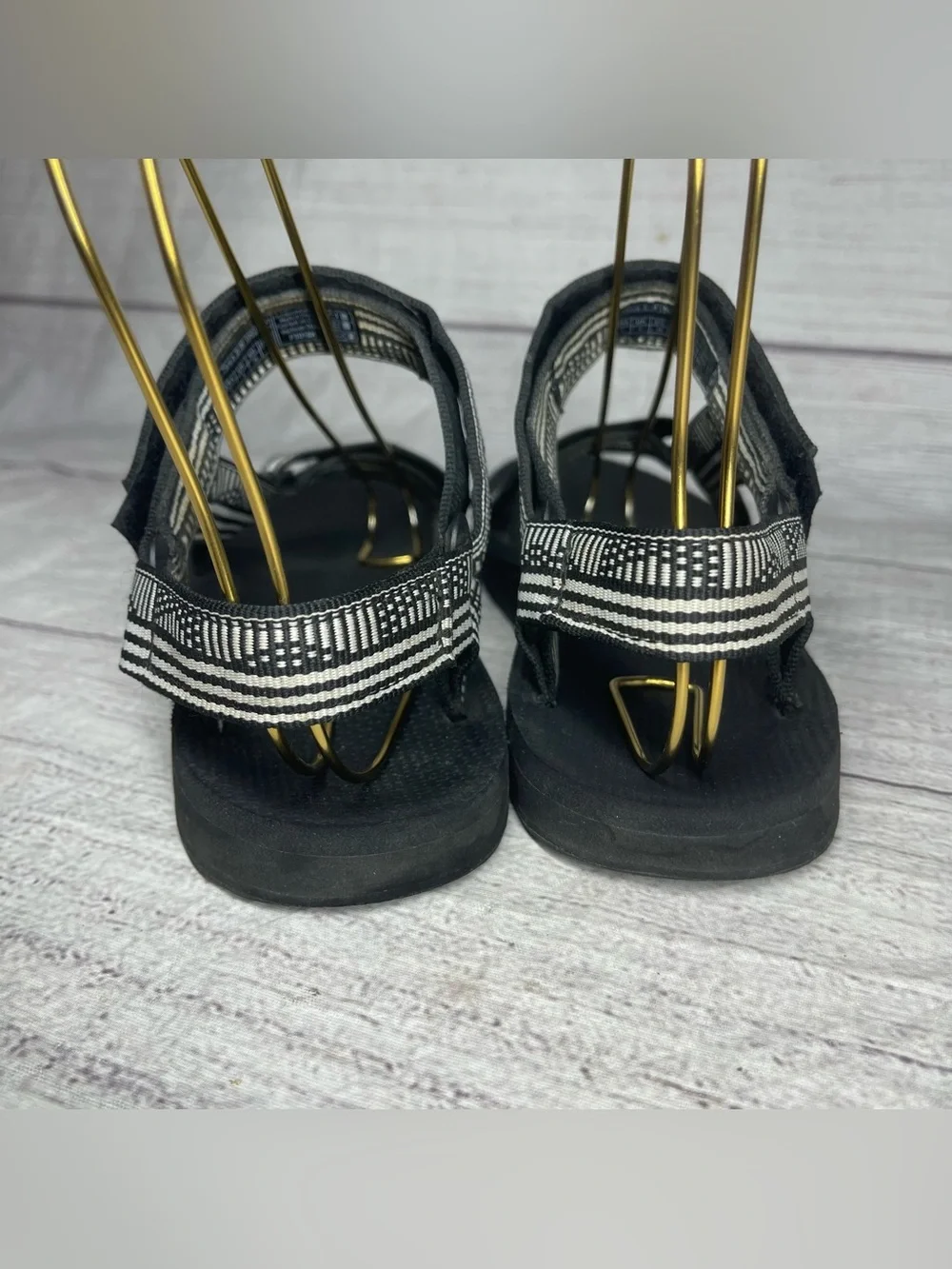 Teva Women’s 8 Original Universal Black White Sandals